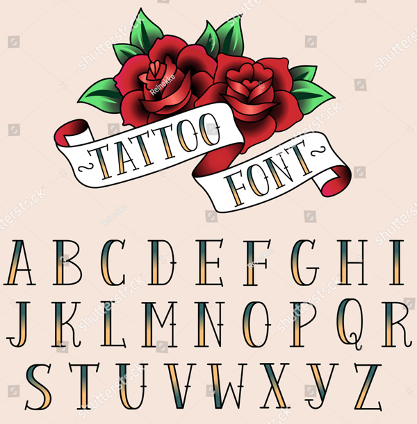 Tattoo Style letters Font