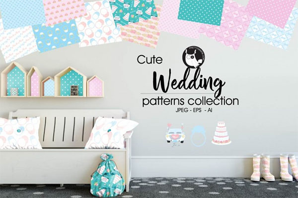 Wedding Patterns Collection, Digital Papers