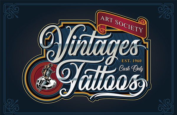 Wildcats Typeface Tattoo Font