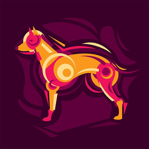 Free Abstract Dog Flyer