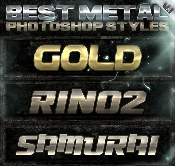 34+ Metal Photoshop Styles – Free & Premium Photoshop Styles Download