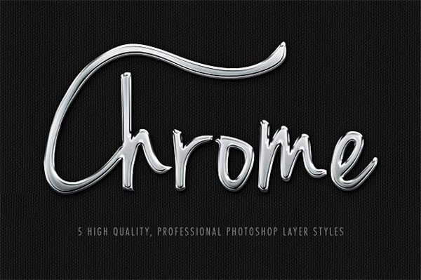 5 Realistic Pro Chrome Layer Styles