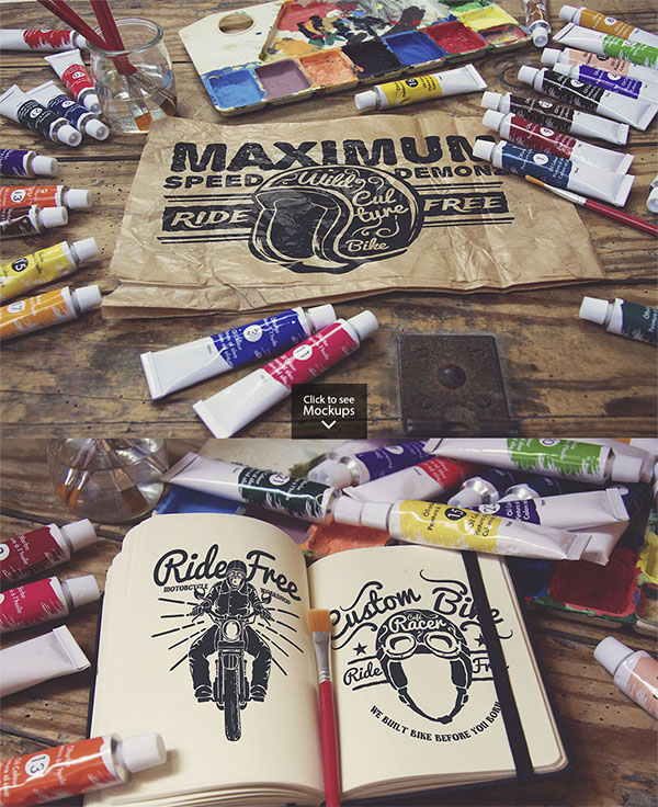 50 Art Mockups Bundle Templates