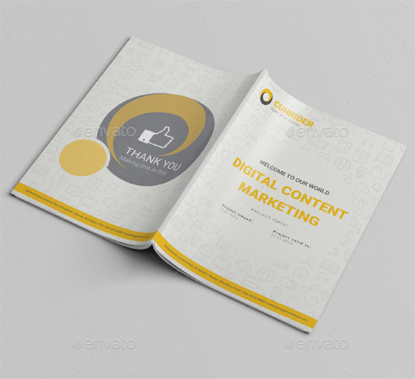 A4 Content Marketing Brochure Template