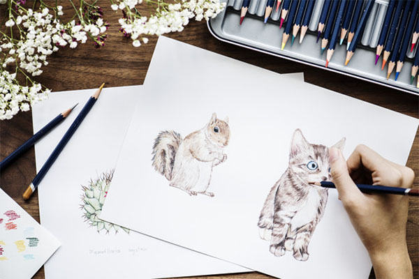 Free PSD Animals Workspace Concept