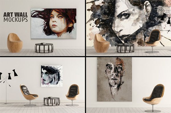 Art Wall Mock-up Template Design