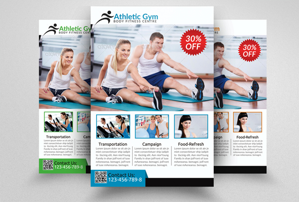 Athletic Fitness Gym Flyer