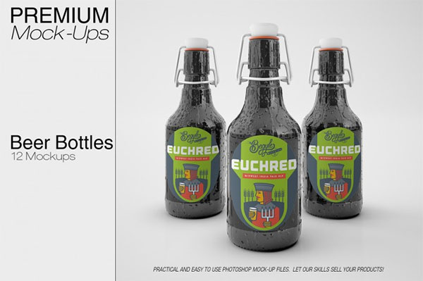 Beer Bottle Mockup Set