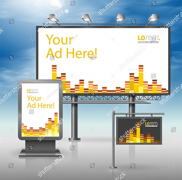 Black Musical Outdoor Advertising Design