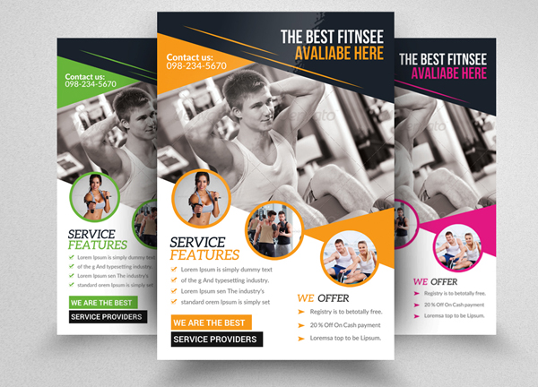 Body Fitness Gym Flyer Template