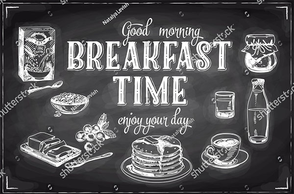 Breakfast Vector Menu Template