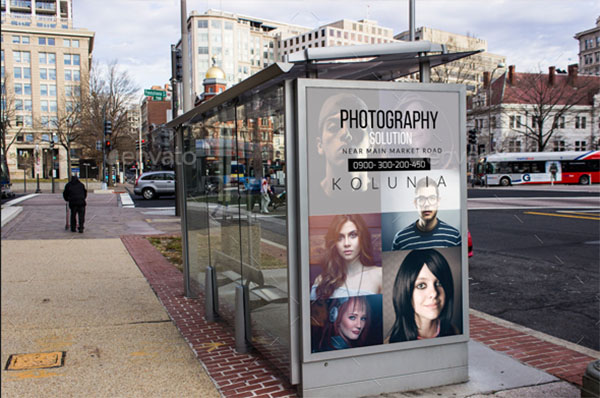 Bus Stop Fashion AD Template