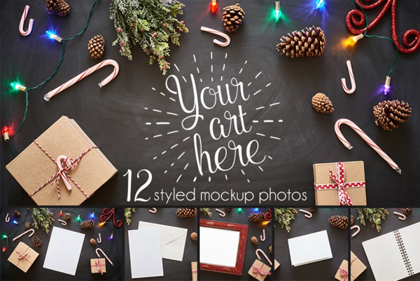 Candy Cane Lane Christmas Mockups