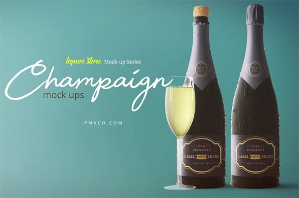 Champaign Mockup Templates