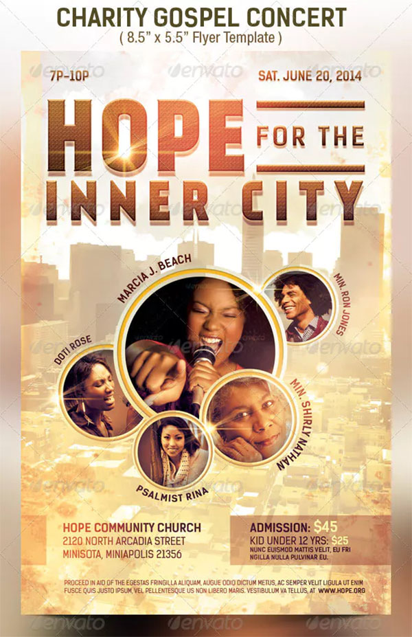 Charity Concert Flyer Template