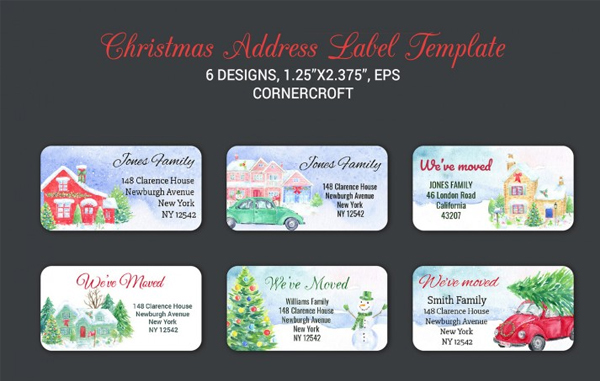 Christmas Address Label Template