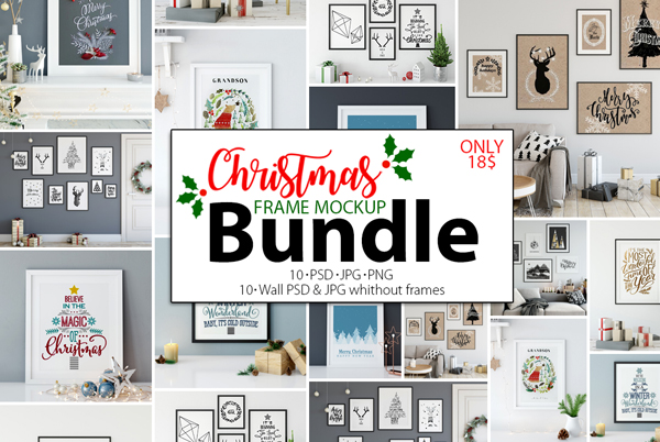Christmas Frame Mockup Bundle