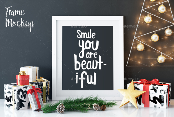 Christmas Frame Mockup