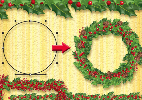 Christmas Holly PSD Brushes