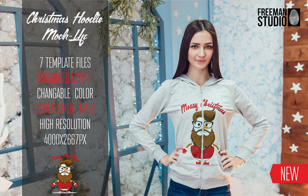 Christmas Hoodie Mockup