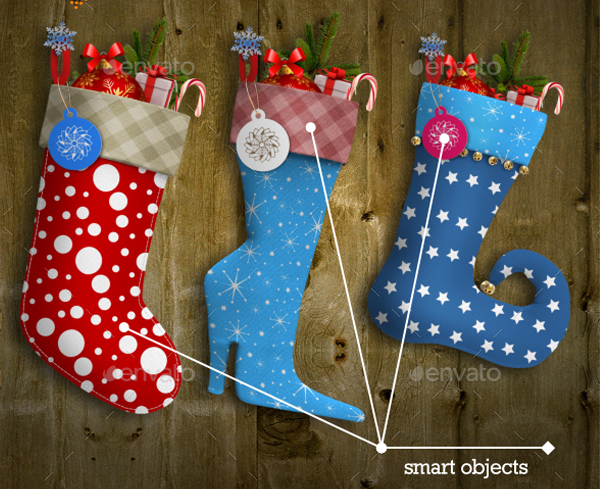 Christmas Stocking Mockup