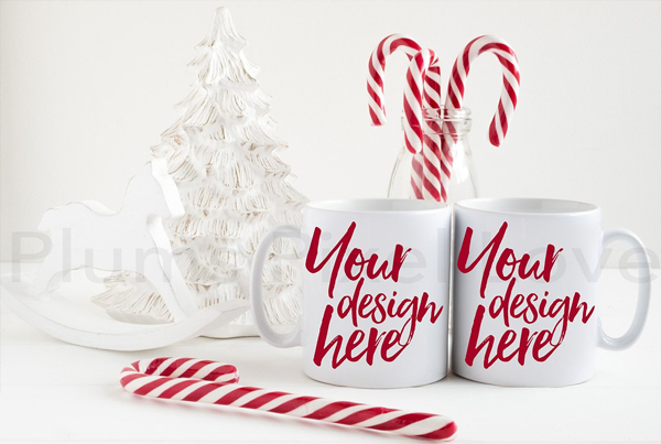 Christmas Styled Stock Mug Mockups