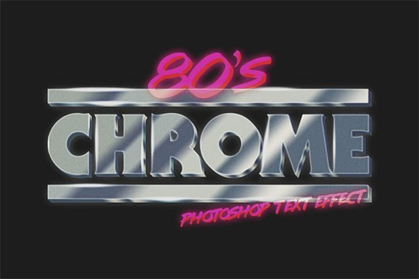Chrome Photoshop Text Effect