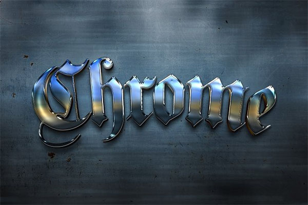 Chrome Text Styles for Photoshop