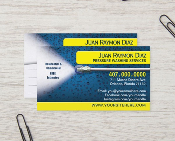 Cleaning Business Card PSD Template
