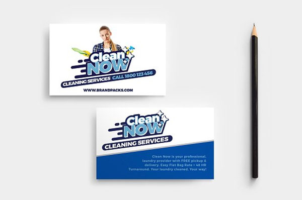 Cleaning Service Business Card Template