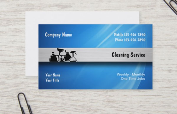 Cleaning Service Business Cards