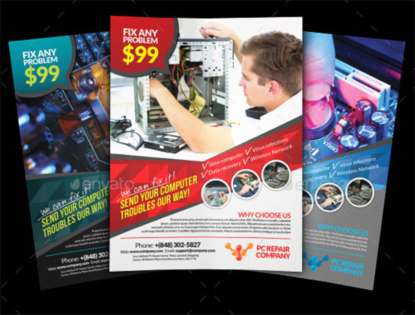 Computer Repair Flyer Templates