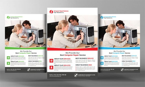 Computer Repair Service PSD Flyer Design