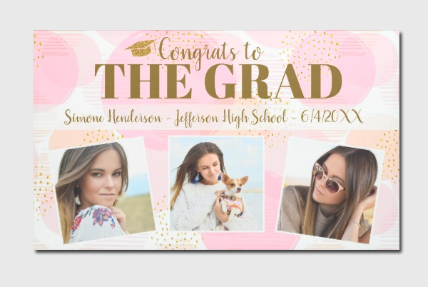Custom Graduation Party Banner Template
