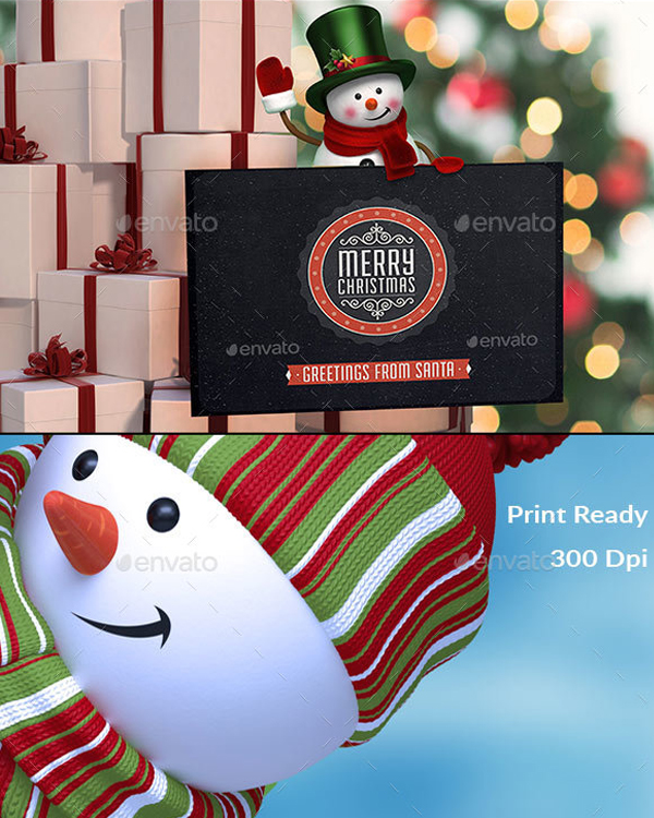 Cute Snowy Christmas Mockups