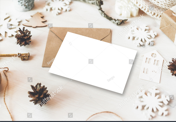 Cute Vintage Christmas New Year Gifts Mockup