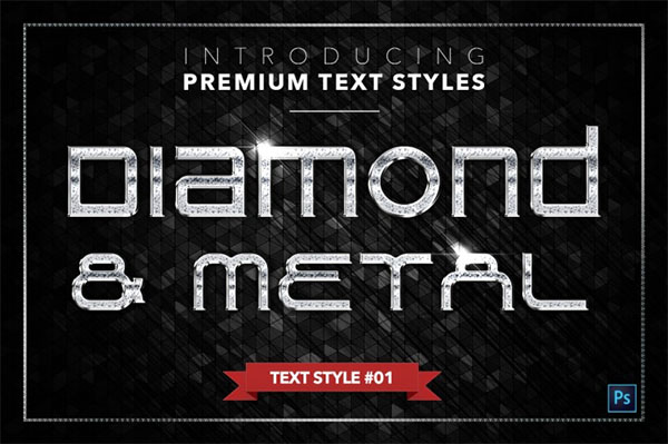 Diamond PSD Metal Text Styles