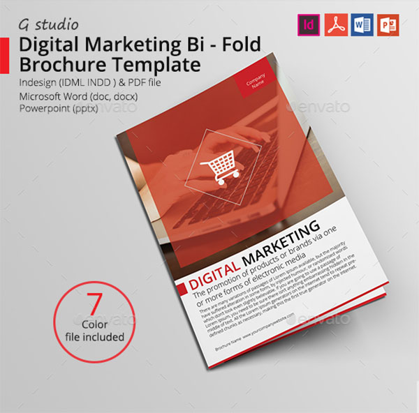 Digital Marketing Bi-Fold Brochure Template