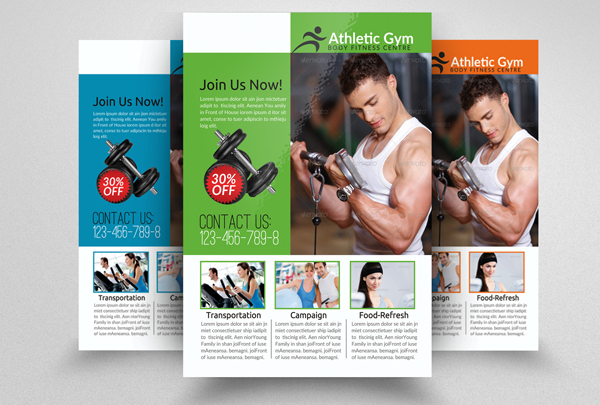 Easily Customization Fitness Gym Flyer