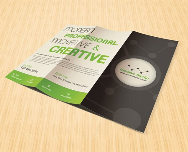 Example Marketing Trifold Brochure Template