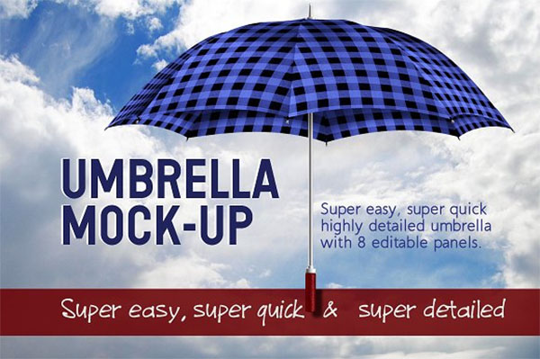 Fabric Panel Umbrella Mockup