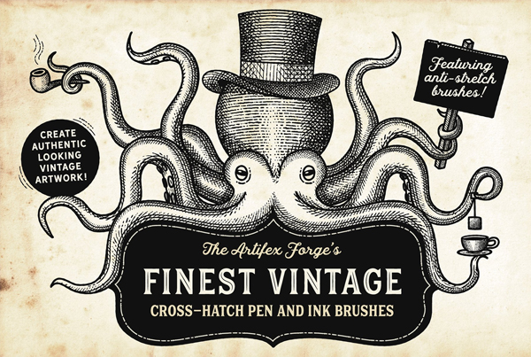 Finest Vintage Illustrator Brushes