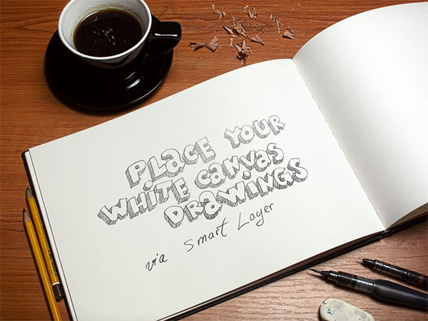 Free Artbook and Coffee Mockup Template