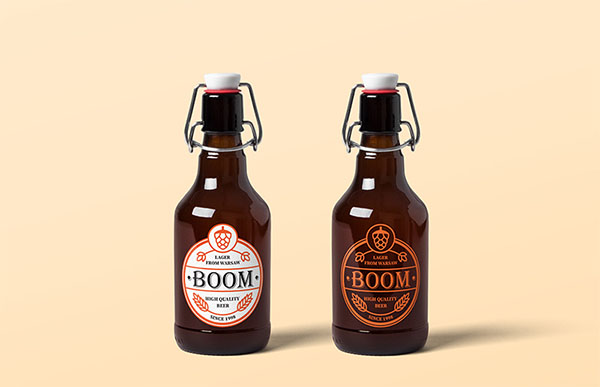 Free Beer Bottle Mockup PSD Template