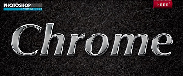 Free Metallic Chrome Photoshop Styles