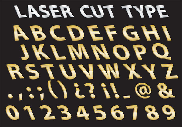 Free Metal Laser Cut Type Styles