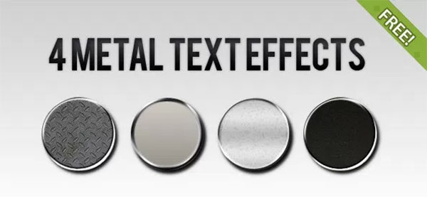 Free PSD Metal Text Effect Styles