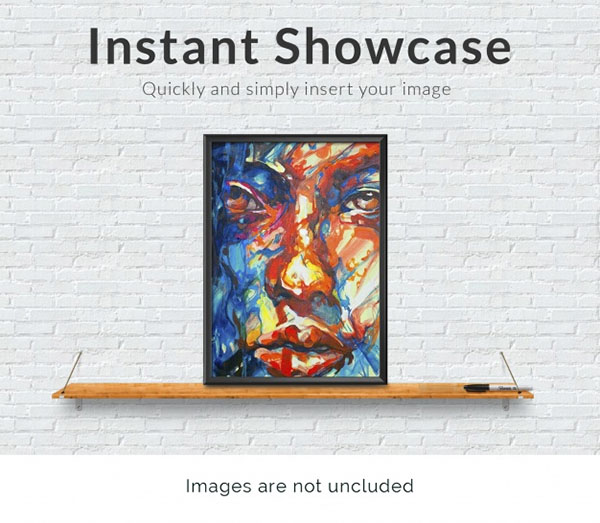 Free PSD Frame on Shelf Mock-Up