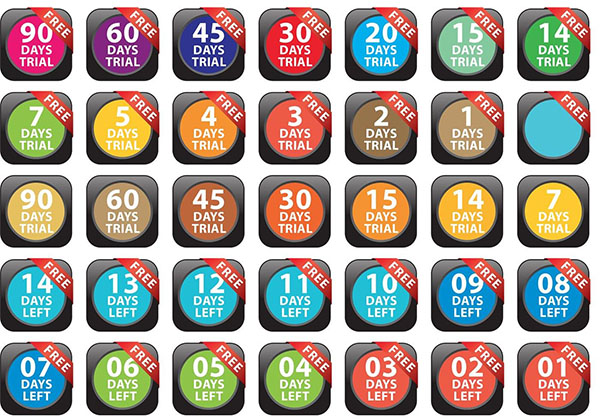 Free Trial Icon App Vectors