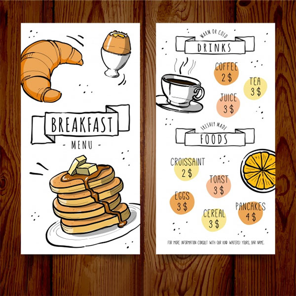 Free Vector Breakfast Menu Template